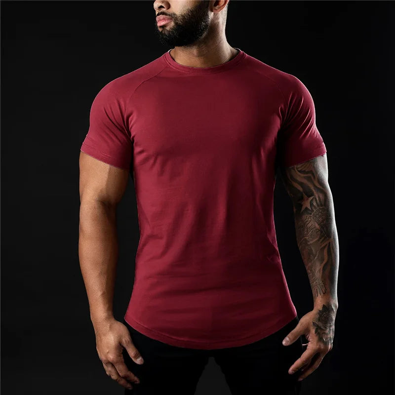 FlexFit Cotton Tee Summer Athletic Muscle Shirt