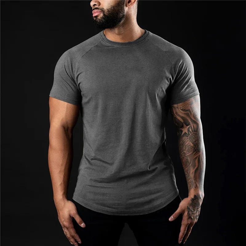 FlexFit Cotton Tee Summer Athletic Muscle Shirt