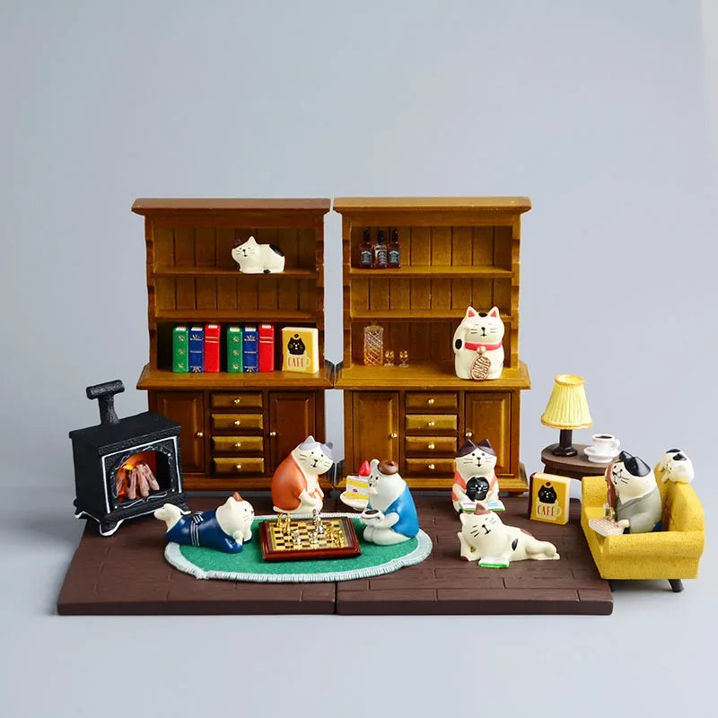 Minitures | Zakka Miniatures Study Bookcase Home Decor Cute Cartoon