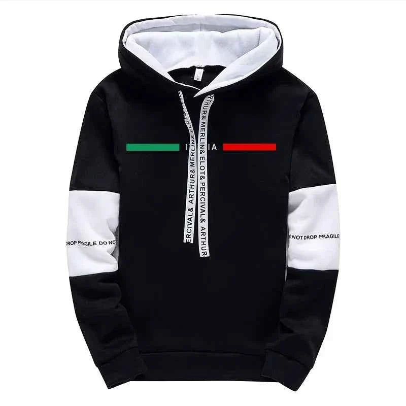 Men's Casual Print Tracksuit Hoodie