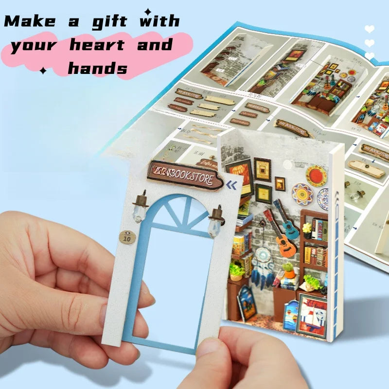 Bookshelf Decor | 1pc,diy Book Nook Kit,assembly Model Kit,bookshelf Decor,home Decor