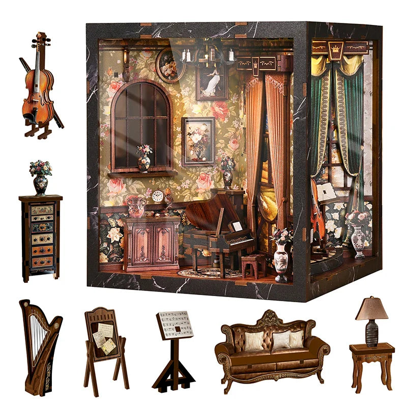 Product | European Melody Musical Instrument Box Diy Miniature House,