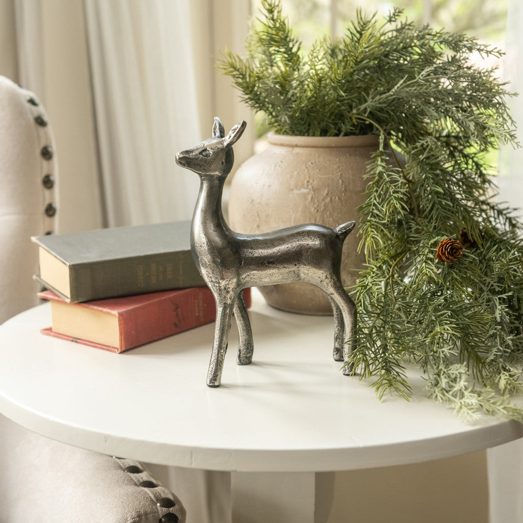 Christma | Pewter Aluminum Reindeer and Calf Figurines