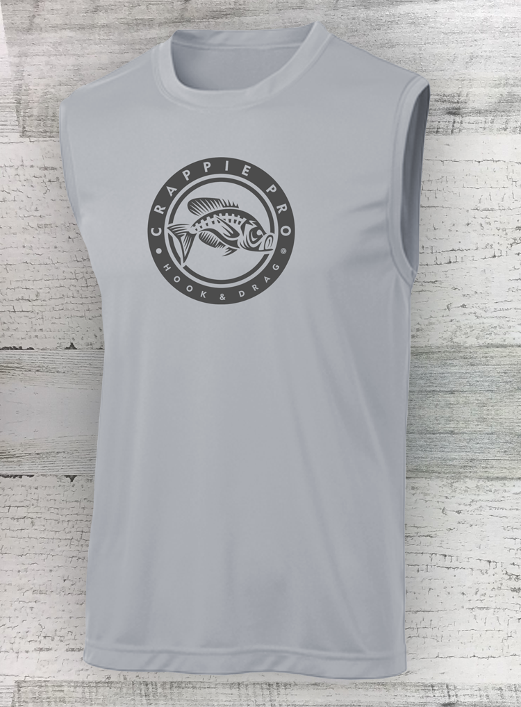 HD Fish -Sleeveless - Circle Series Pro- PosiCharge® Competitorâ„¢ Tee- available in Walleye Catfish Crappie Bass
