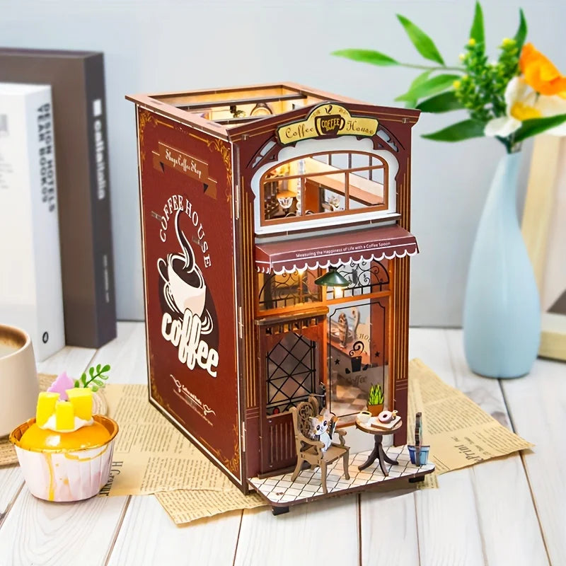 Bookshelf Decor | 1pc,diy Book Nook Kit,assembly Model Kit,bookshelf Decor,home Decor