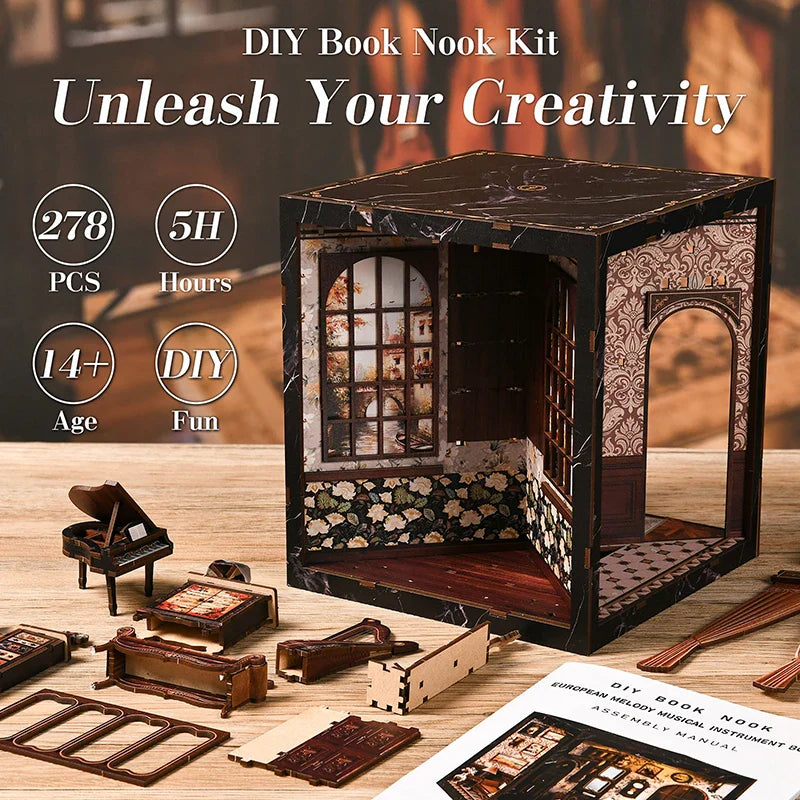 Product | European Melody Musical Instrument Box Diy Miniature House,
