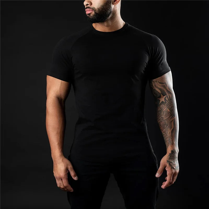 FlexFit Cotton Tee Summer Athletic Muscle Shirt