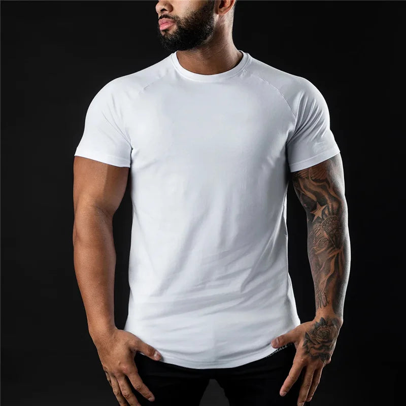 FlexFit Cotton Tee Summer Athletic Muscle Shirt