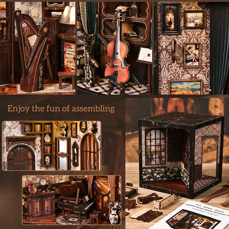 Product | European Melody Musical Instrument Box Diy Miniature House,