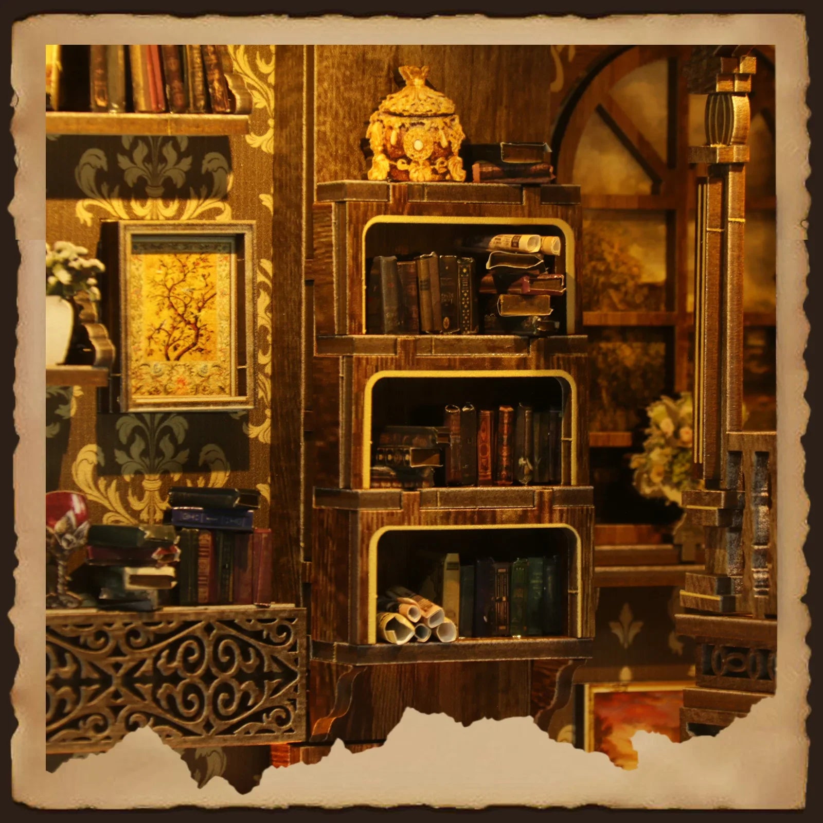 Product | Vintage Book Collection Room Wooden Book Nook Diy