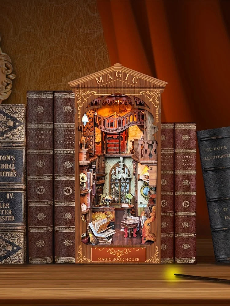 Bookshelf Decor | 1pc,diy Book Nook Kit,assembly Model Kit,bookshelf Decor,home Decor
