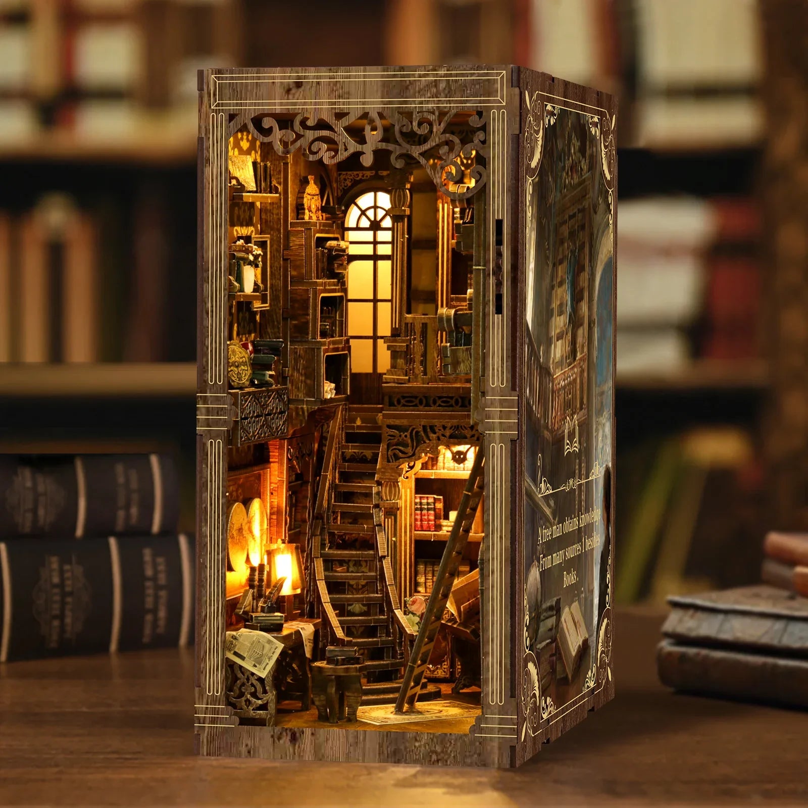 Vintage Book Collection Room Wooden Book Nook DIY Kit - 3D Puzzle House Model, Christmas & Black Friday Craft Gift is a DIY book nook kit selected for bookshelf displays, craft projects, model building, reading nooks, book lover gifts, and miniature collectors. Details from the listing include Wood; 14+. A strong fit for book lovers, crafters, model builders, miniature collectors, and shoppers who enjoy shelf decor. Available color options help shoppers choose the right version from the listing variants.