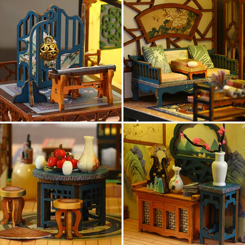 Product | Diy Elegant Orchid Pavilion Miniature Kit