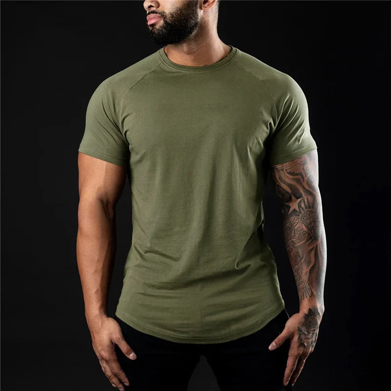 FlexFit Cotton Tee Summer Athletic Muscle Shirt