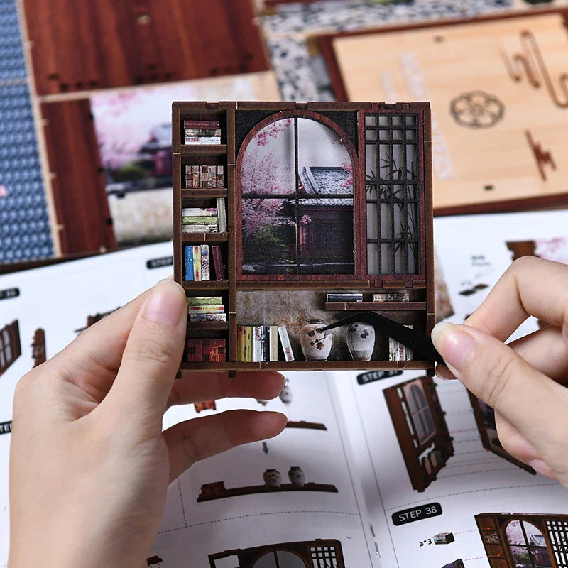 Product | Moss Lamp & Garden Diy Wooden Bookend 3d