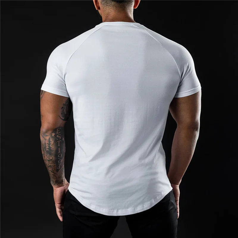 FlexFit Cotton Tee Summer Athletic Muscle Shirt