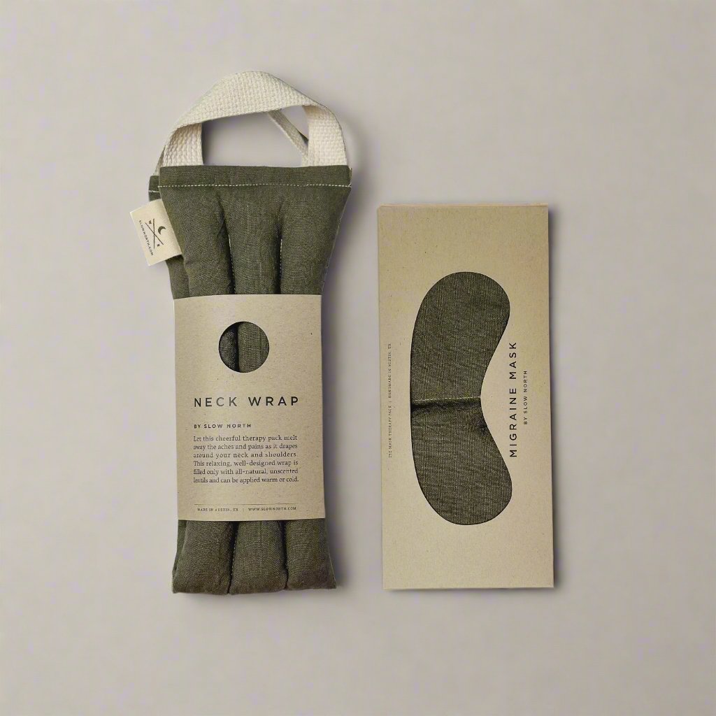 Eye Mask Neck Wrap Bundle Olive