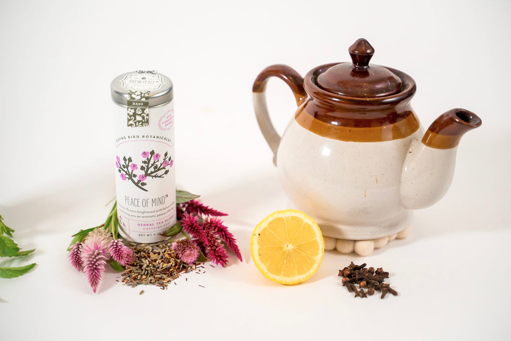 Latas de Té "Paz Mental": 6 Bolsitas de Té Orgánico Ecológicas (Floral + Limón, Sin Cafeína)