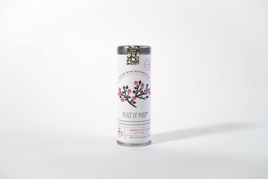 Latas de Té "Paz Mental": 6 Bolsitas de Té Orgánico Ecológicas (Floral + Limón, Sin Cafeína)