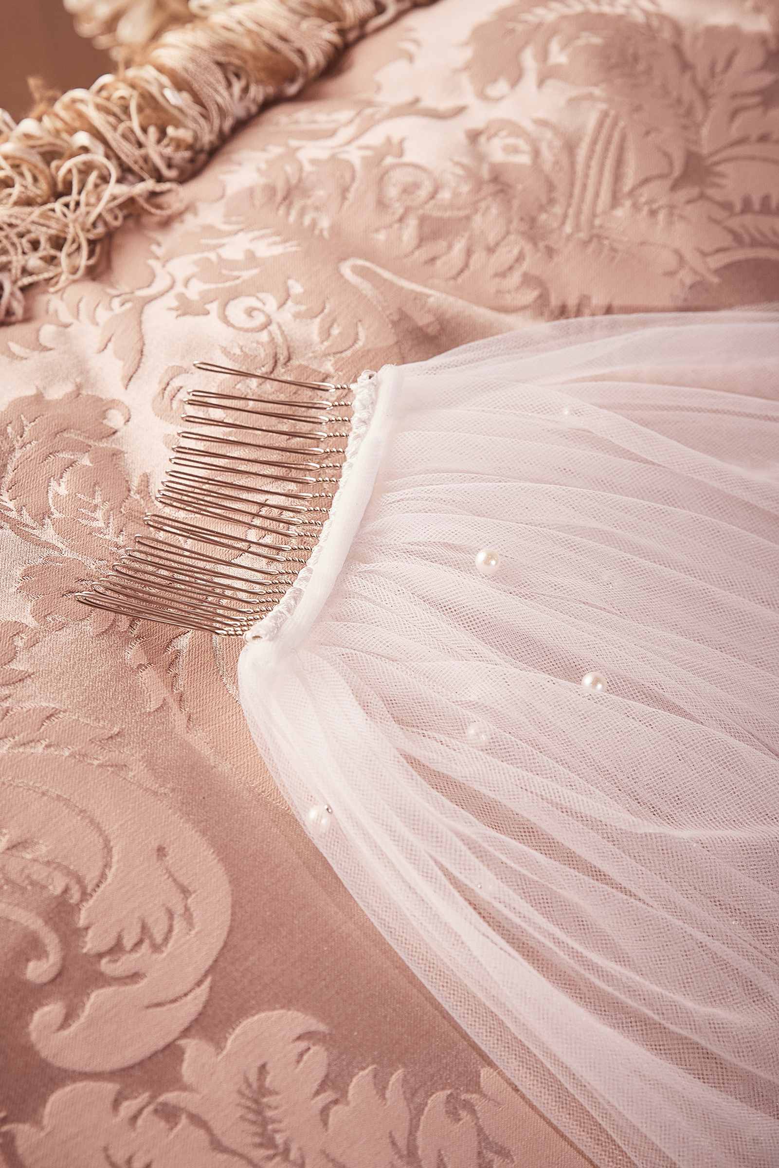 Wedding Dress | Pearl Drops Chapel Veil