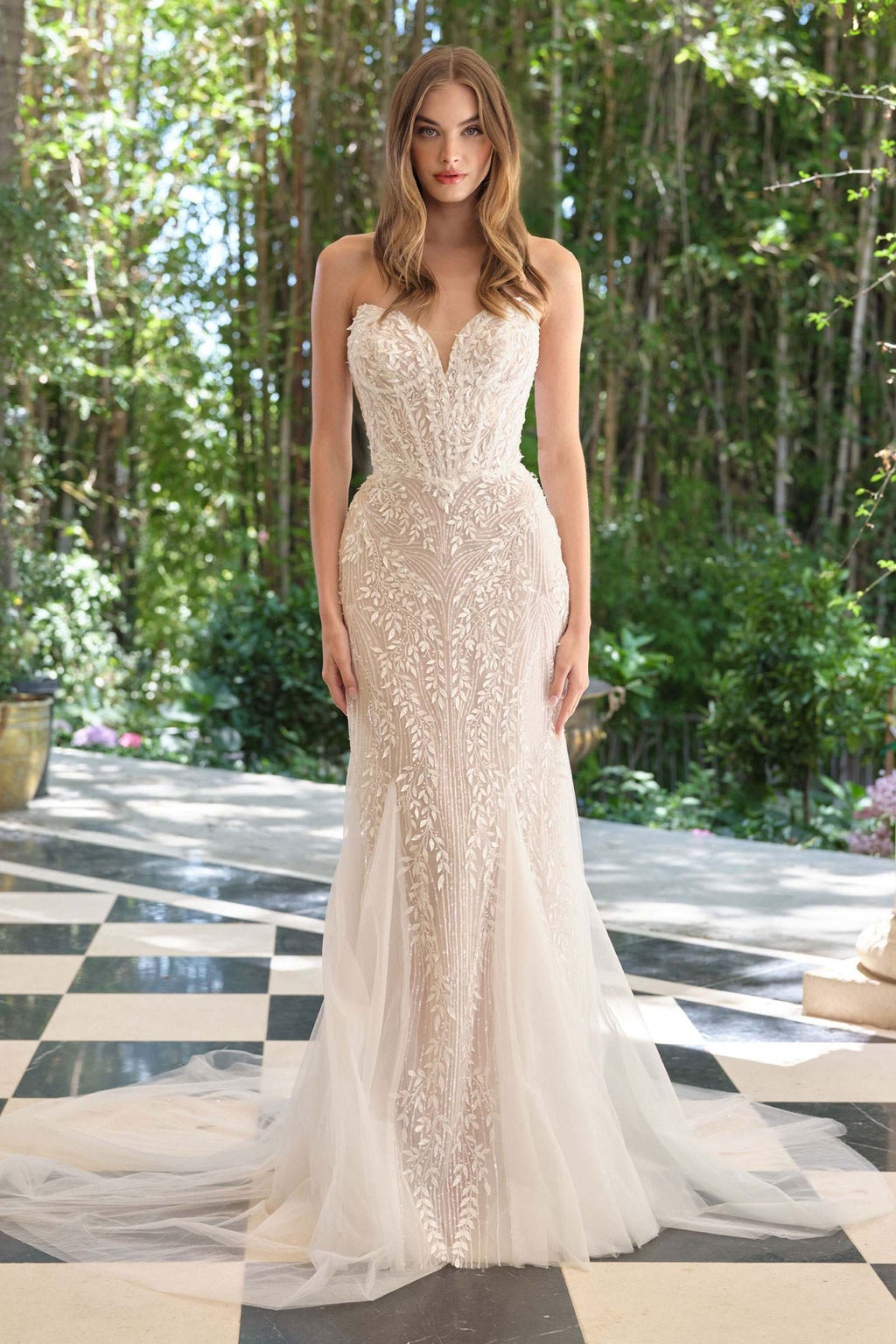 Bridal Party Dress | Andrea & Leo Wl060 Mermaid Bridal Gown Veil