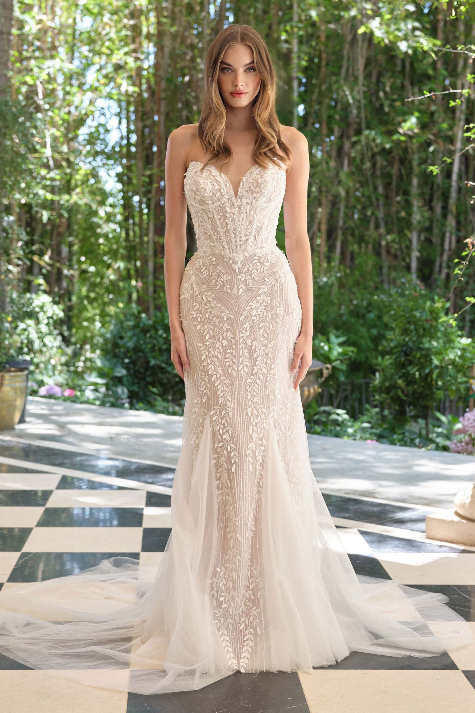 Bridal Party Dress | Andrea & Leo Wl060 Mermaid Bridal Gown Veil