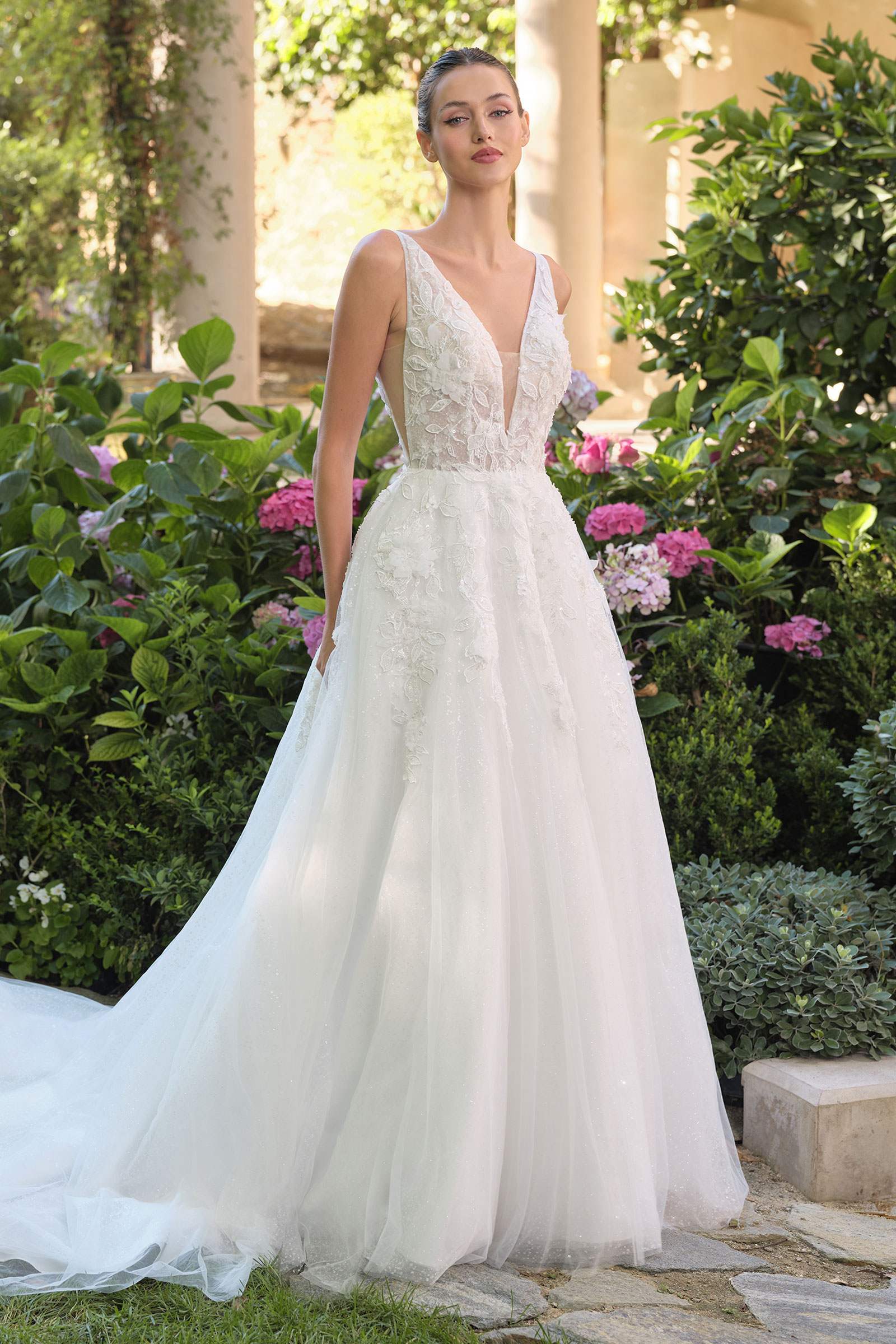 Andrea & Leo WL064 Deep V-Neckline A-Line Wedding Ball Gown is a women dress selected for beach outings, parties, dressy days, photos, vacations, and special-occasion wardrobe planning. Fabric and silhouette details support occasion wear, beach outfits, party styling, and wardrobe planning. A wearable option for shoppers comparing size, silhouette, fabric, occasion, and outfit styling before purchase. Available size options help shoppers choose the right garment variant from the listing.