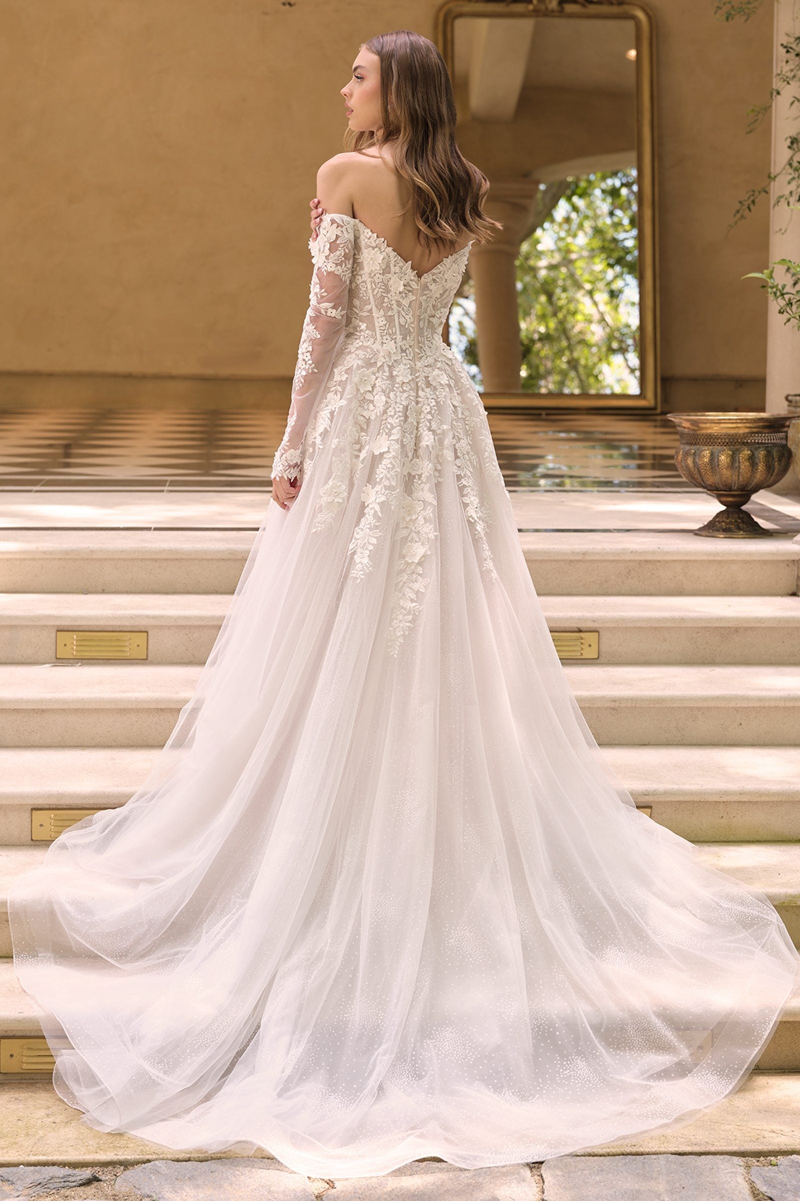 Wedding Dress | Andrea & Leo Wl067 Off the Shoulder Sheer