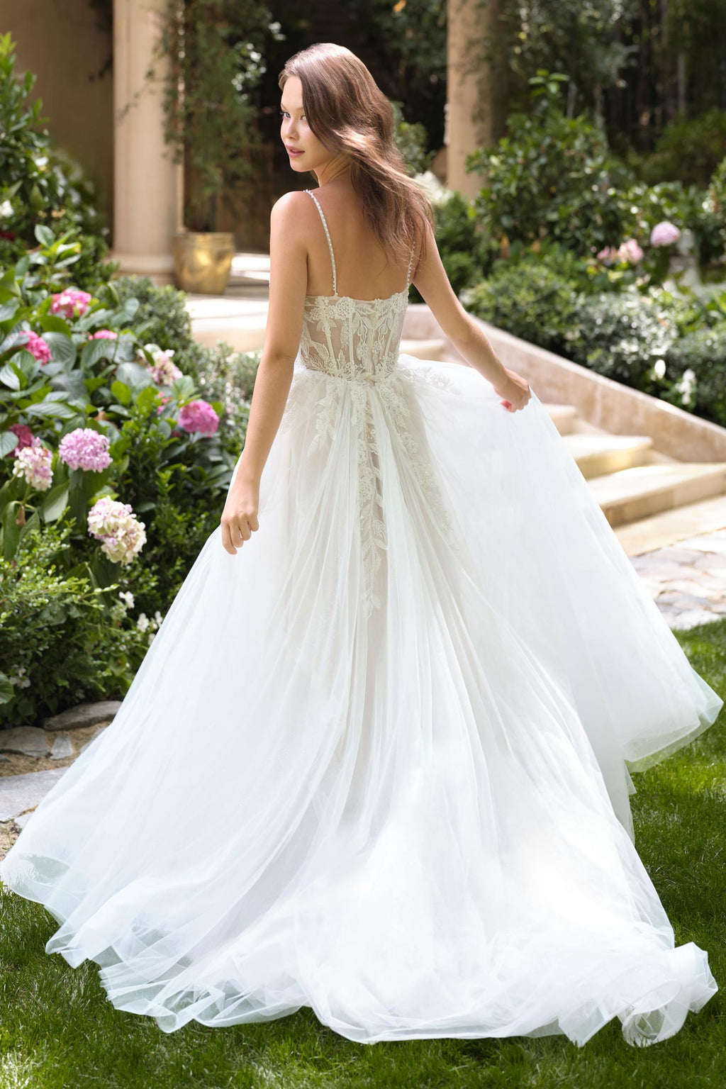 Wedding Dress | Andrea & Leo Wl087 Lace Applique Spaghetti Strap