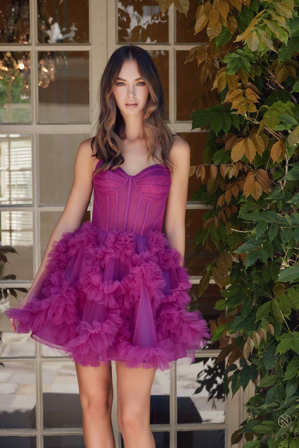 Nox Anabel Y859 Dress Strapless Sweetheart A-Line Ruffled Skirt is a homecoming dress for prom, homecoming, damas ceremony. It features tulle styling and a polished formalwear look suited for Honey Badger Books shoppers selecting special-occasion apparel.