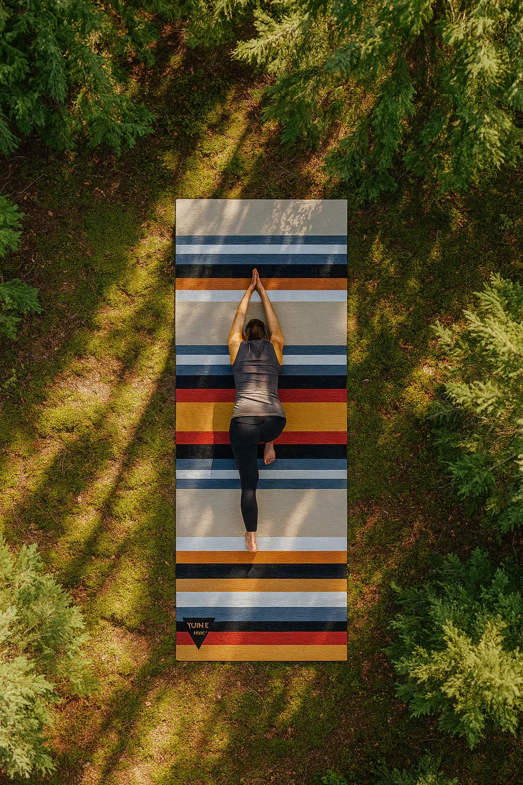 Colchoneta de yoga Falcons Rest – 6 mm de grosor extra, antideslizante de doble cara, PER ecológico con diseño multicolor inspirado en senderos | Yune Yoga