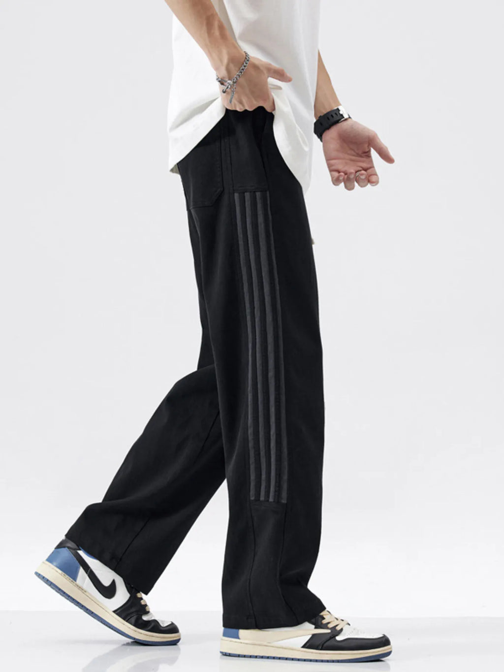 Men's Full Size Loose-Fit Drawstring Casual Pants