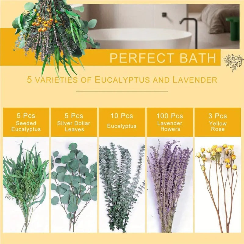 Planta decorativa de eucalipto natural de lavanda para ducha