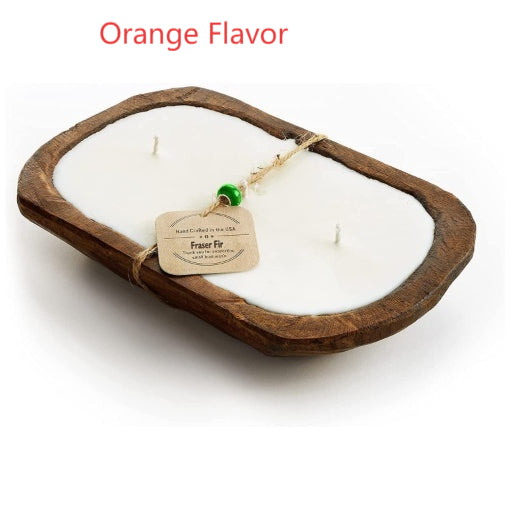 Velas de Lavanda Retro de Madera con Tres Mechas para Aromaterapia