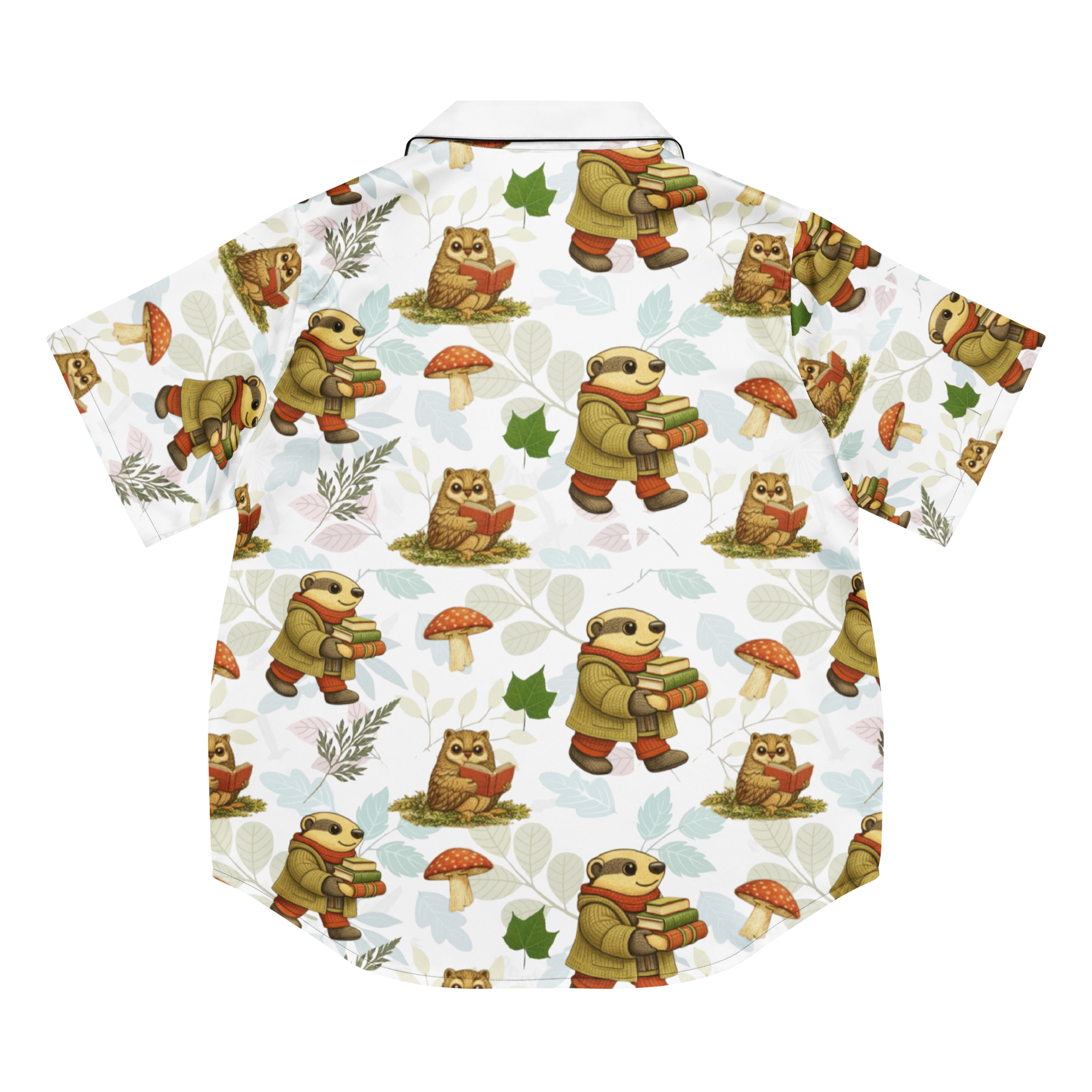 Pajama top (white) Short Sleeve