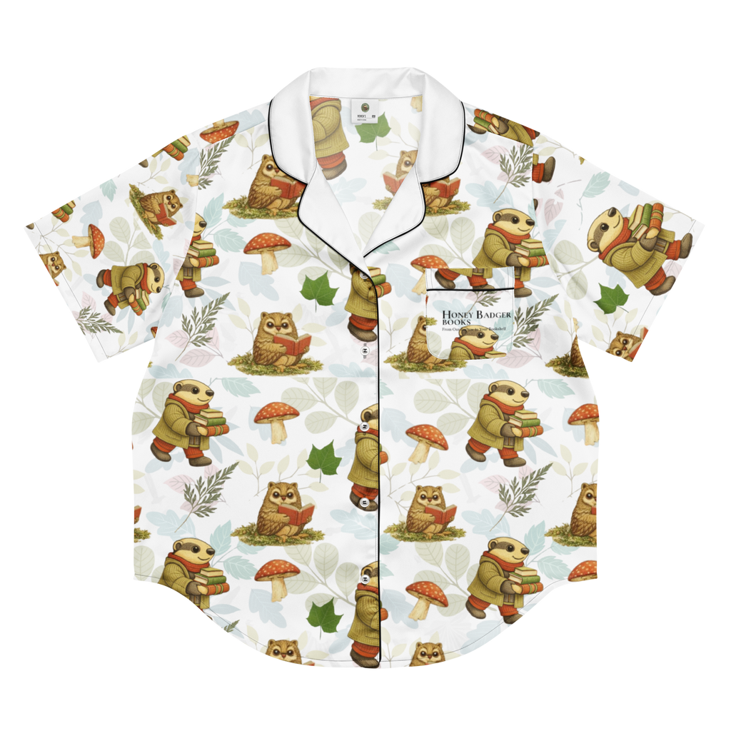 Pajama top (white) Short Sleeve