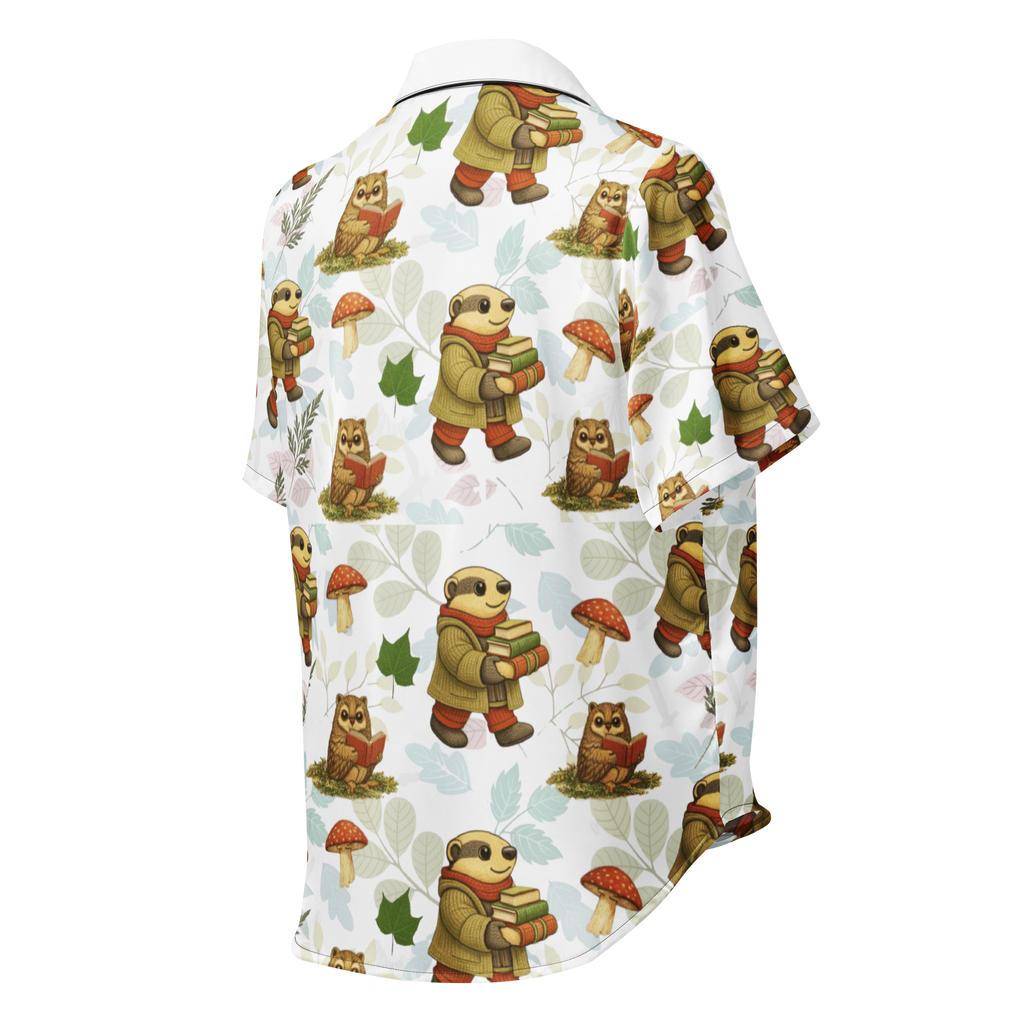 Pajama top (white) Short Sleeve