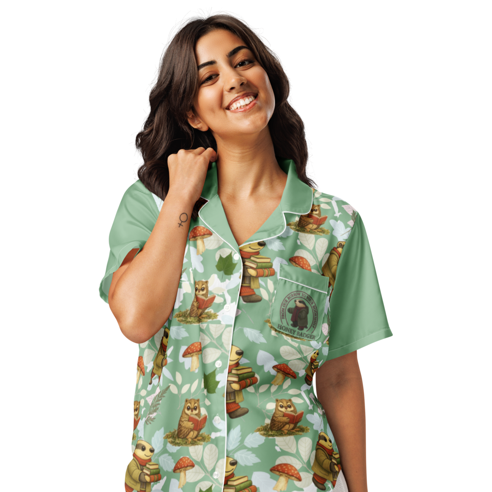 Pajama top (green) Short Sleeve