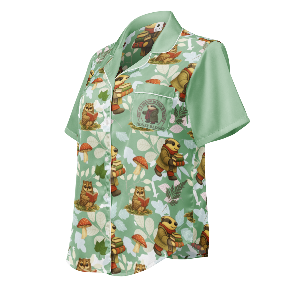 Pajama top (green) Short Sleeve