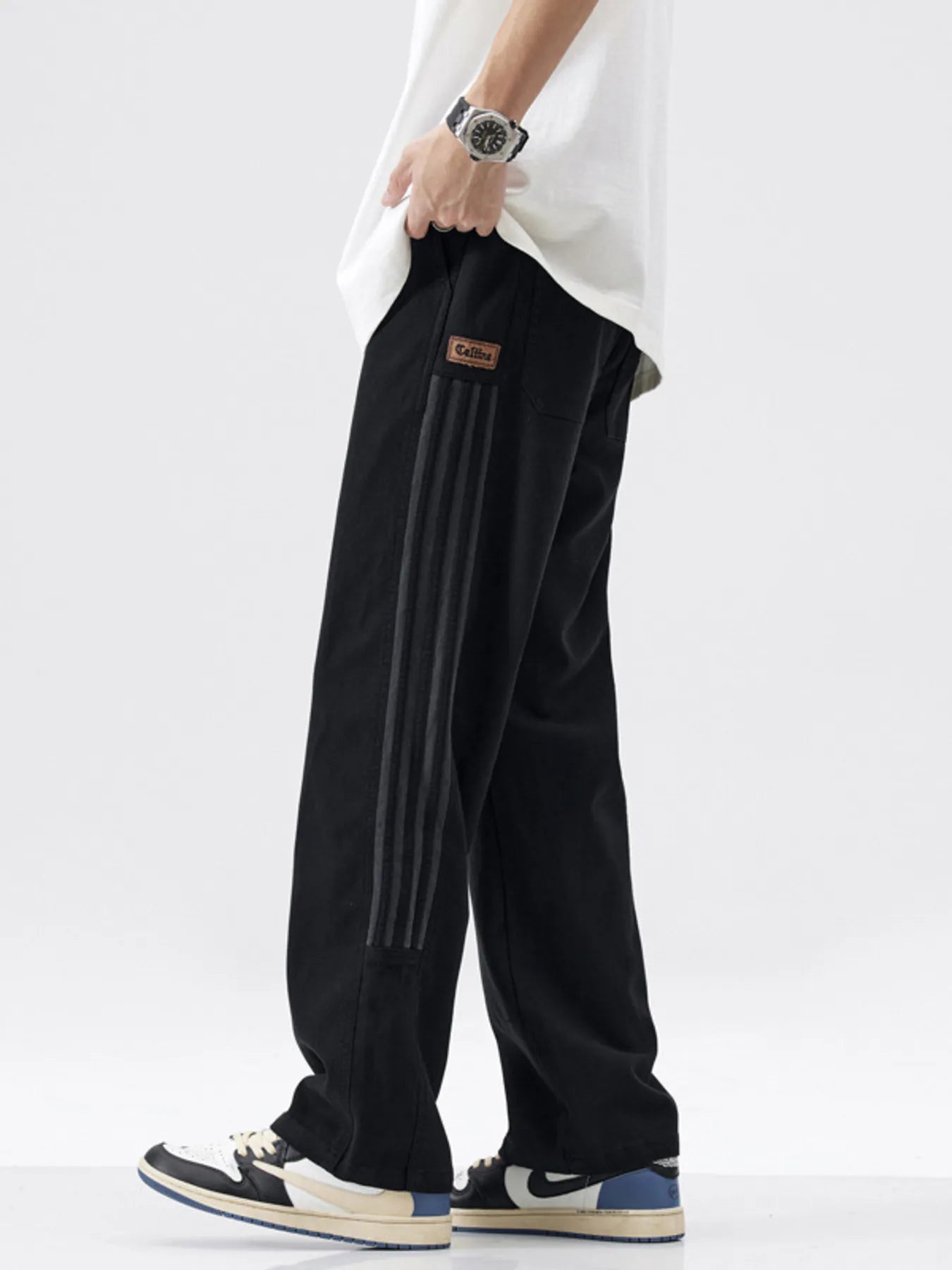 Men's Full Size Loose-Fit Drawstring Casual Pants