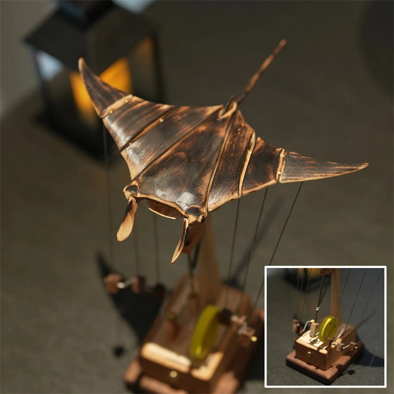 電気バイオニックマンタレイオーナメント 動物フィギュア 手作りマンタレイ水泳動作フィギュア リアルな彫刻 ポーチ 屋内棚 オフィス 休日 誕生日向け
