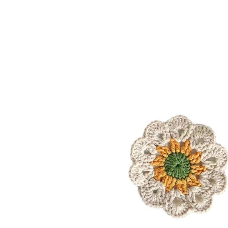 Posavasos de ganchillo con forma de flor