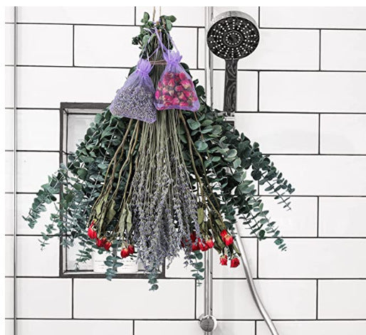 Planta decorativa de eucalipto natural de lavanda para ducha