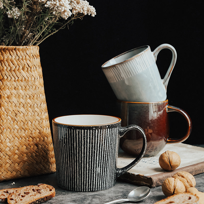 Taza de cerámica retro creativa, taza de tendencia con personalidad