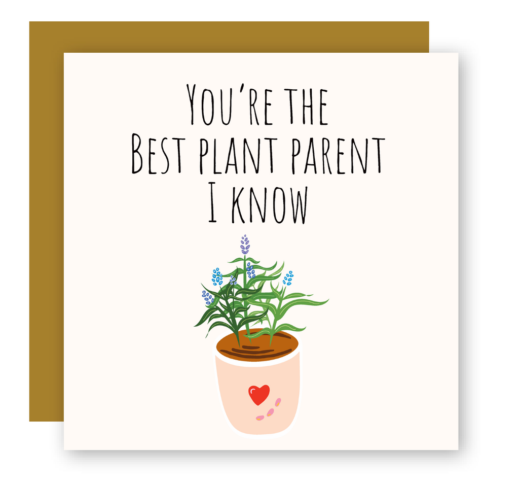 Tarjeta de felicitación de lavanda "Mejor Padre/Madre de Plantas" + sobre a juego (ocasión)