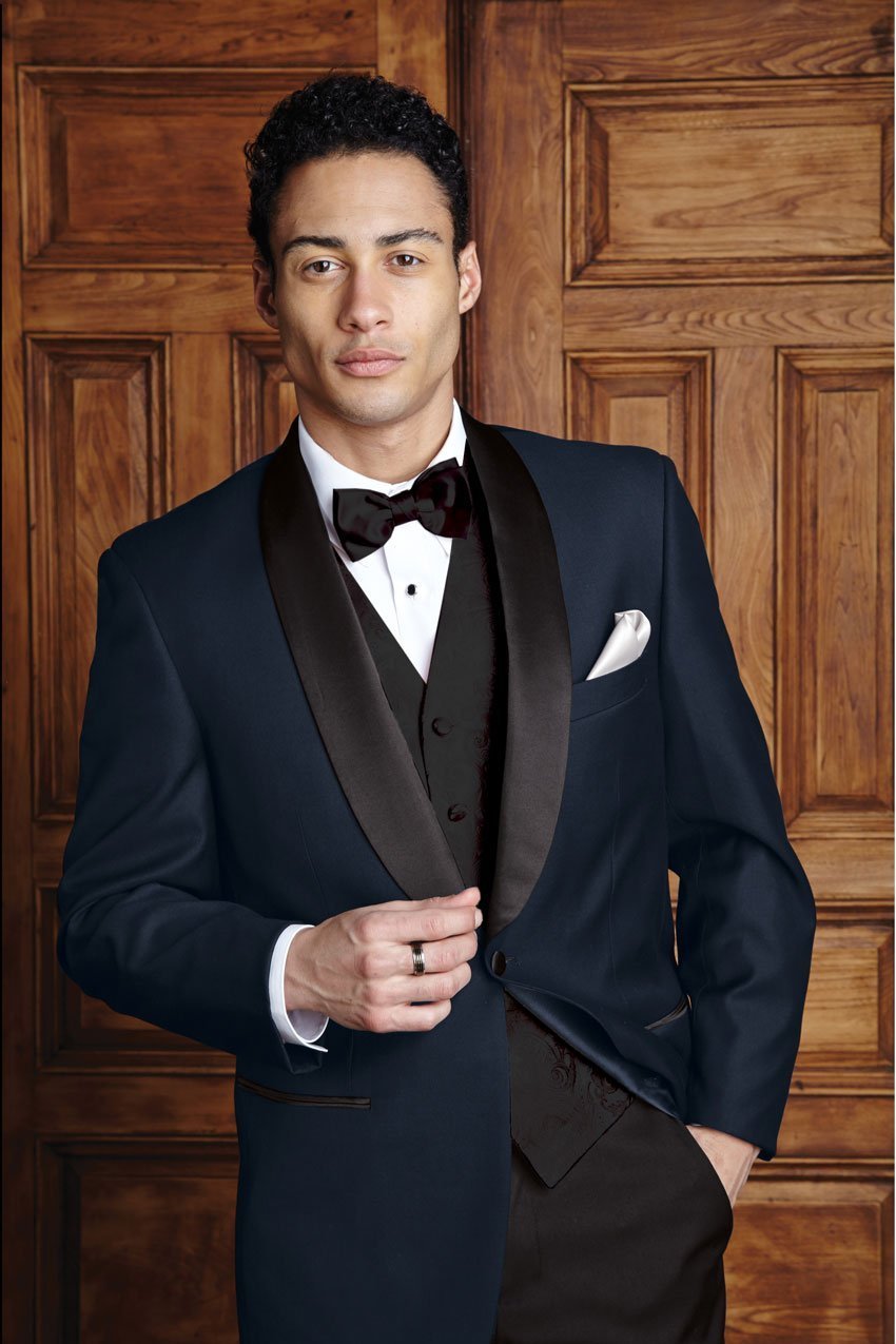 Tuxedo | "bradford" Navy Tuxedo Jacket Shawl (separates)