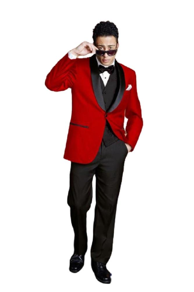 Tuxedo | "bradford" Red Tuxedo Jacket Shawl (separates)