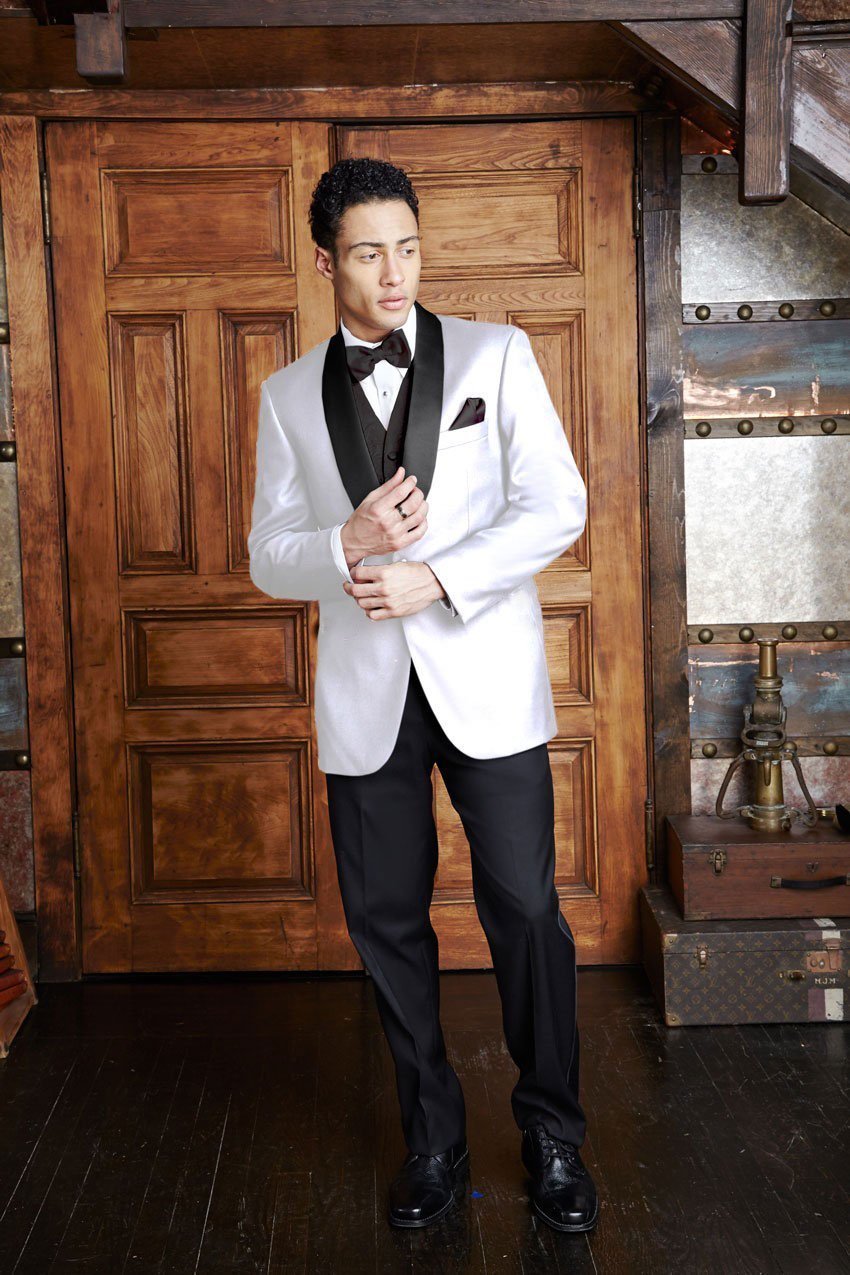 Tuxedo | "bradford" White Tuxedo Jacket Shawl (separates)