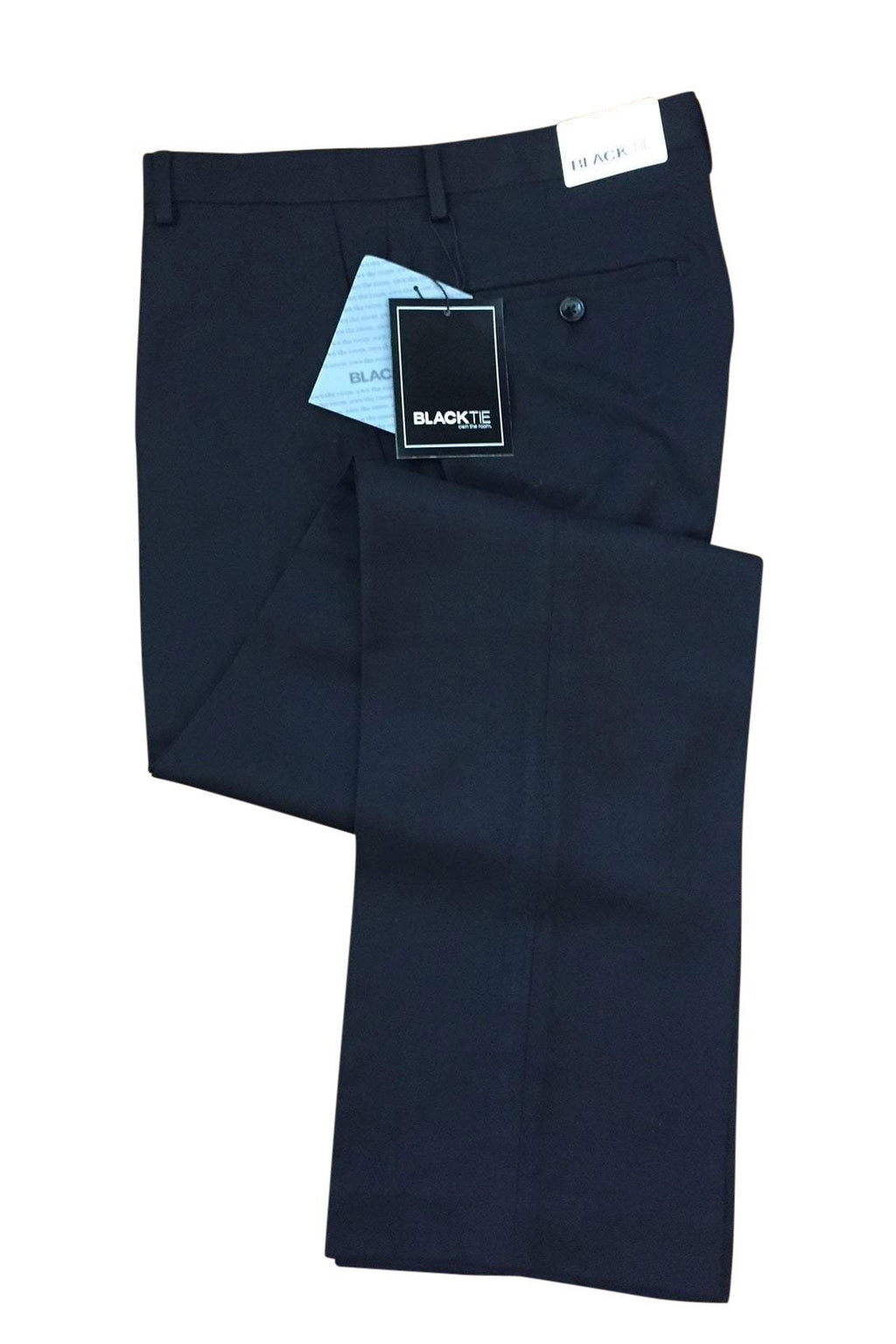 Men's Pants | "bradley" Black Luxury Wool Blend Suit Pants