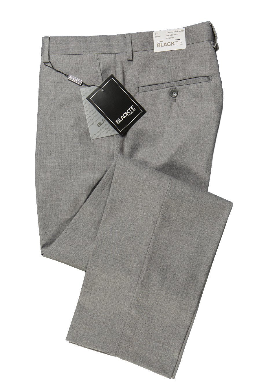 Men's Pants | "bradley" Heather Grey Luxury Wool Blend Suit Pants